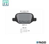 BRAKE PAD SET DISC BRAKE T1240N FOR ALFA ROMEO FIAT LANCIA 2.0L AR32102 1.6L