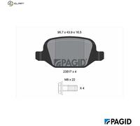 PAGID T1240N Brake pad set