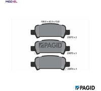 BRAKE PAD SET DISC BRAKE T1244N FOR SUBARU OUTBACK LEGACY/III/IV FORESTER 2.5L