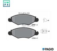 BRAKE PAD SET DISC BRAKE T1245N FOR PEUGEOT 206+ CITROËN KFW /KFV /KFX 1.4L 4cyl