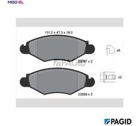 BRAKE PAD SET DISC BRAKE T1245N FOR PEUGEOT 206+ CITROËN KFW /KFV /KFX 1.4L 4cyl
