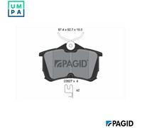 BRAKE PAD SET DISC BRAKE T1255N FOR HONDA ACCORD/VI/Hatchback/VII 2.4L 4cyl