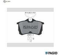 BRAKE PAD SET DISC BRAKE T1255N FOR HONDA ACCORD/VI/Hatchback/VII 2.4L 4cyl