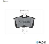 PAGID T1255N Brake pad set