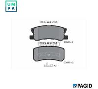 BRAKE PAD SET DISC BRAKE T1276N FOR MITSUBISHI OUTLANDER/II/Van PAJERO/IV/III
