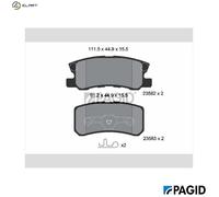 BRAKE PAD SET DISC BRAKE T1276N FOR MITSUBISHI OUTLANDER/II/Van PAJERO/IV/III