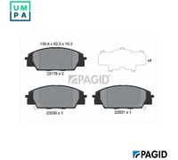 PAGID T1280N Brake pad set