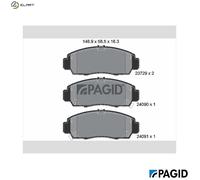 PAGID T1284N Brake pad set