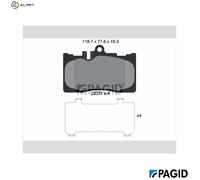 PAGID T1294N Brake pad set