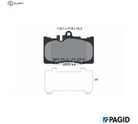 PAGID T1294N Brake pad set
