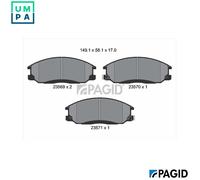 PAGID T1307N Brake pad set