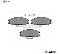PAGID T1307N Brake pad set