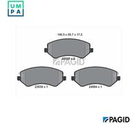 PAGID T1314N Brake pad set