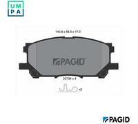 PAGID T1316N Brake pad set