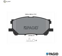 PAGID T1316N Brake pad set