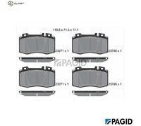 BRAKE PAD SET DISC BRAKE T1318N FOR MERCEDES-BENZ C-CLASS/T-Model SLK CLK CLS
