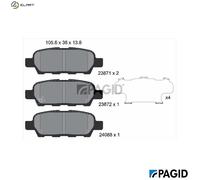 PAGID T1334N Brake pad set