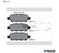 PAGID T1334N Brake pad set