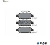 PAGID T1343N Brake pad set