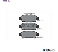 PAGID T1343N Brake pad set
