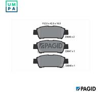 PAGID T1343N Brake pad set
