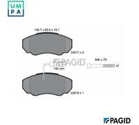 PAGID T1354N Brake pad set