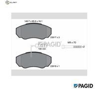 PAGID T1354N Brake pad set