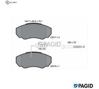 PAGID T1354N Brake pad set