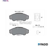 PAGID T1355N Brake pad set