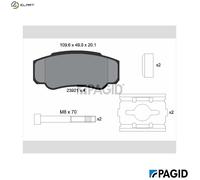 PAGID T1356N Brake pad set