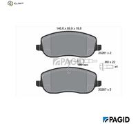 BRAKE PAD SET DISC BRAKE T1369N FOR PEUGEOT EXPERT/Platform/Chassis/Van 807 2.2L