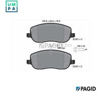 PAGID T1369N Brake pad set