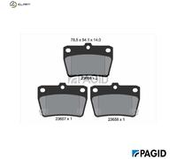 PAGID T1371N Brake pad set