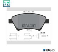PAGID T1373N Brake pad set