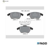 PAGID T1376N Brake pad set