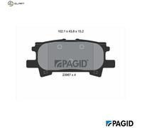 BRAKE PAD SET DISC BRAKE T1379N FOR LEXUS TOYOTA HIGHLANDER/KLUGER 3.5L 6cyl RX