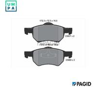 PAGID T1381N Brake pad set