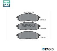 BRAKE PAD SET DISC BRAKE T1384N FOR NISSAN NP300/PICKUP NAVARA QD32 3.2L 4cyl