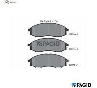 BRAKE PAD SET DISC BRAKE T1384N FOR NISSAN NP300/PICKUP NAVARA QD32 3.2L 4cyl