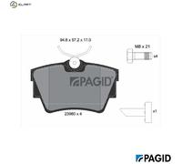 PAGID T1390N Brake pad set