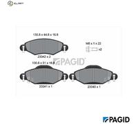PAGID T1393N Brake pad set