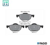 PAGID T1397N Brake pad set