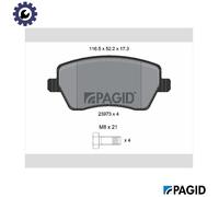 PAGID T1399N Brake pad set