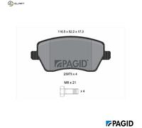 PAGID T1399N Brake pad set