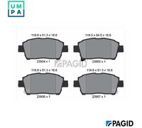 PAGID T1404N Brake pad set