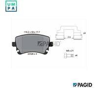 BRAKE PAD SET DISC BRAKE T1410N FOR VW CALIFORNIA/T5/Camper TRANSPORTER/Van 2.0L