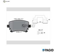BRAKE PAD SET DISC BRAKE T1410N FOR VW CALIFORNIA/T5/Camper TRANSPORTER/Van 2.0L