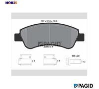 BRAKE PAD SET DISC BRAKE T1422N FOR PEUGEOT PARTNER/Box/Body/MPV/ORIGIN 2008