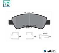 BRAKE PAD SET DISC BRAKE T1422N FOR PEUGEOT PARTNER/Box/Body/MPV/ORIGIN 2008