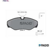 BRAKE PAD SET DISC BRAKE T1424N FOR RENAULT TRAFIC/II/Platform/Chassis/Van/Bus